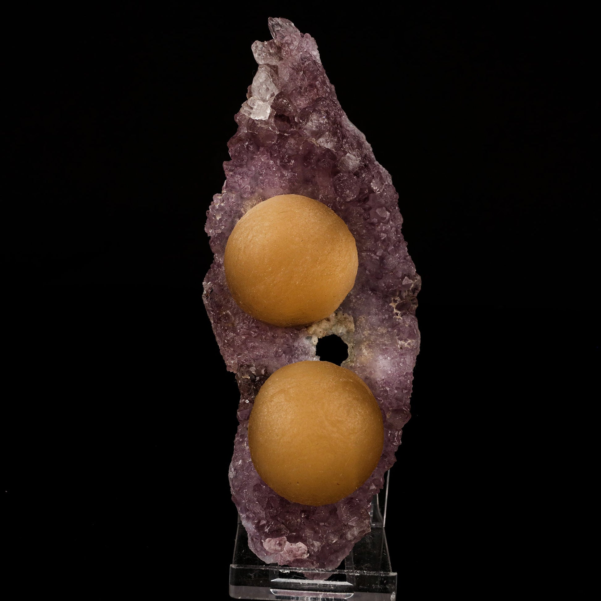 Fluorite Balls on Amethyst Very Rare Natural Mineral Specimen # B 5749 Fluorite Superb Minerals 