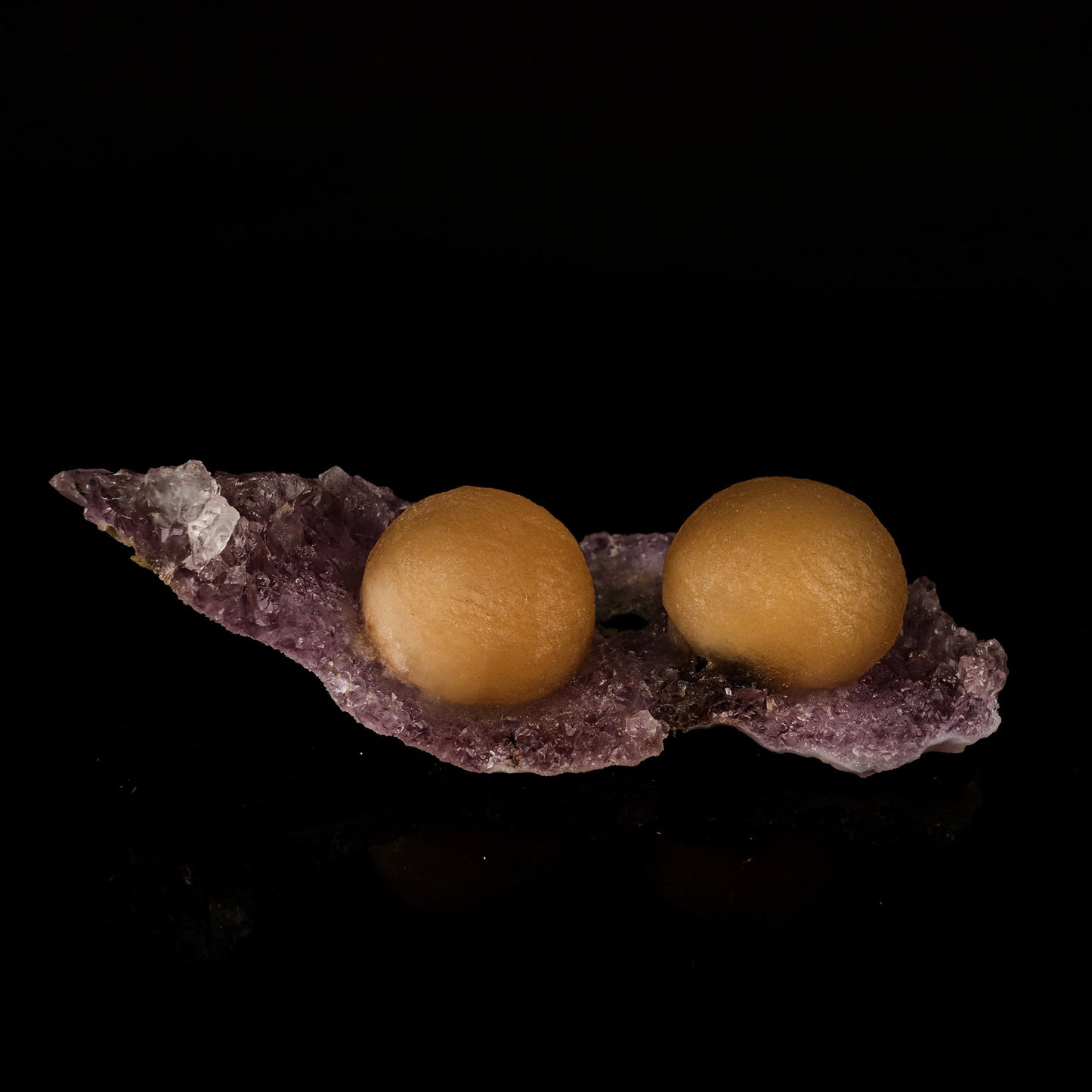 Fluorite Balls on Amethyst Very Rare Natural Mineral Specimen # B 5749 Fluorite Superb Minerals