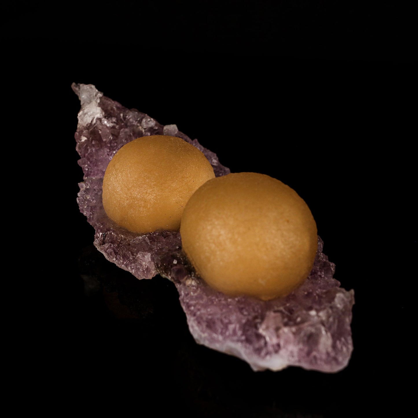 Fluorite Balls on Amethyst Very Rare Natural Mineral Specimen # B 5749 Fluorite Superb Minerals