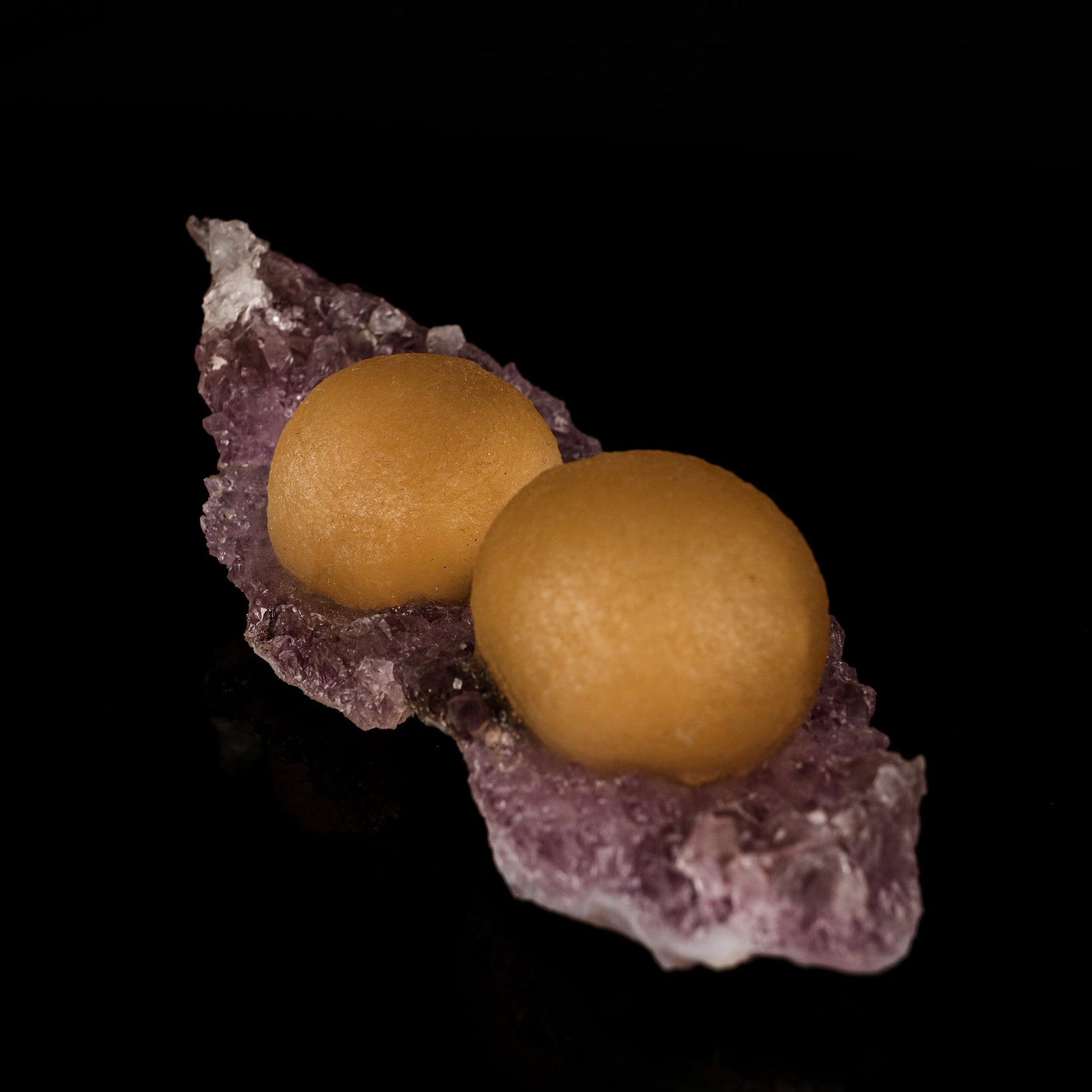 Fluorite Balls on Amethyst Very Rare Natural Mineral Specimen # B 5749 Fluorite Superb Minerals