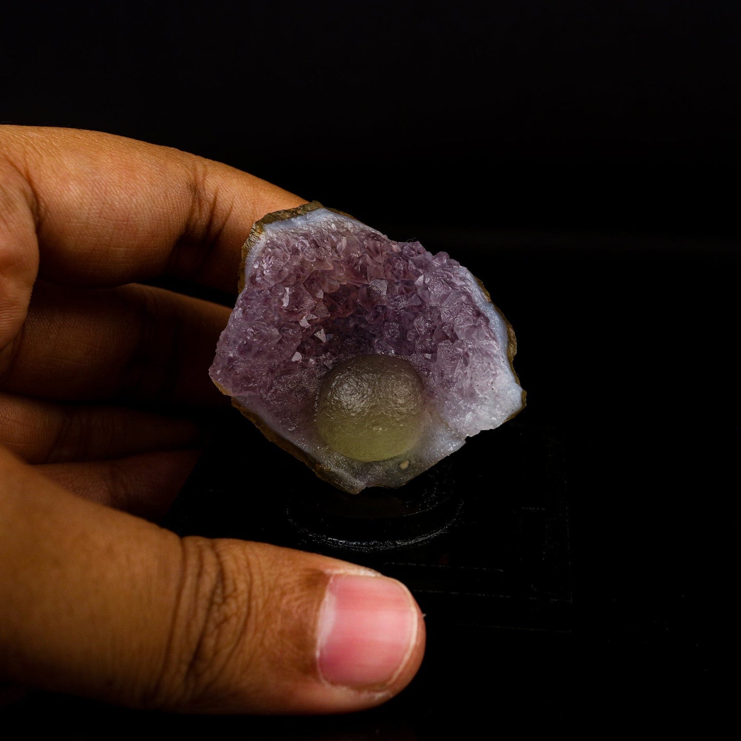 Fluorite Botridoal on Amethyst Natural Mineral Specimen # B 6714 Fluorite Superb Minerals