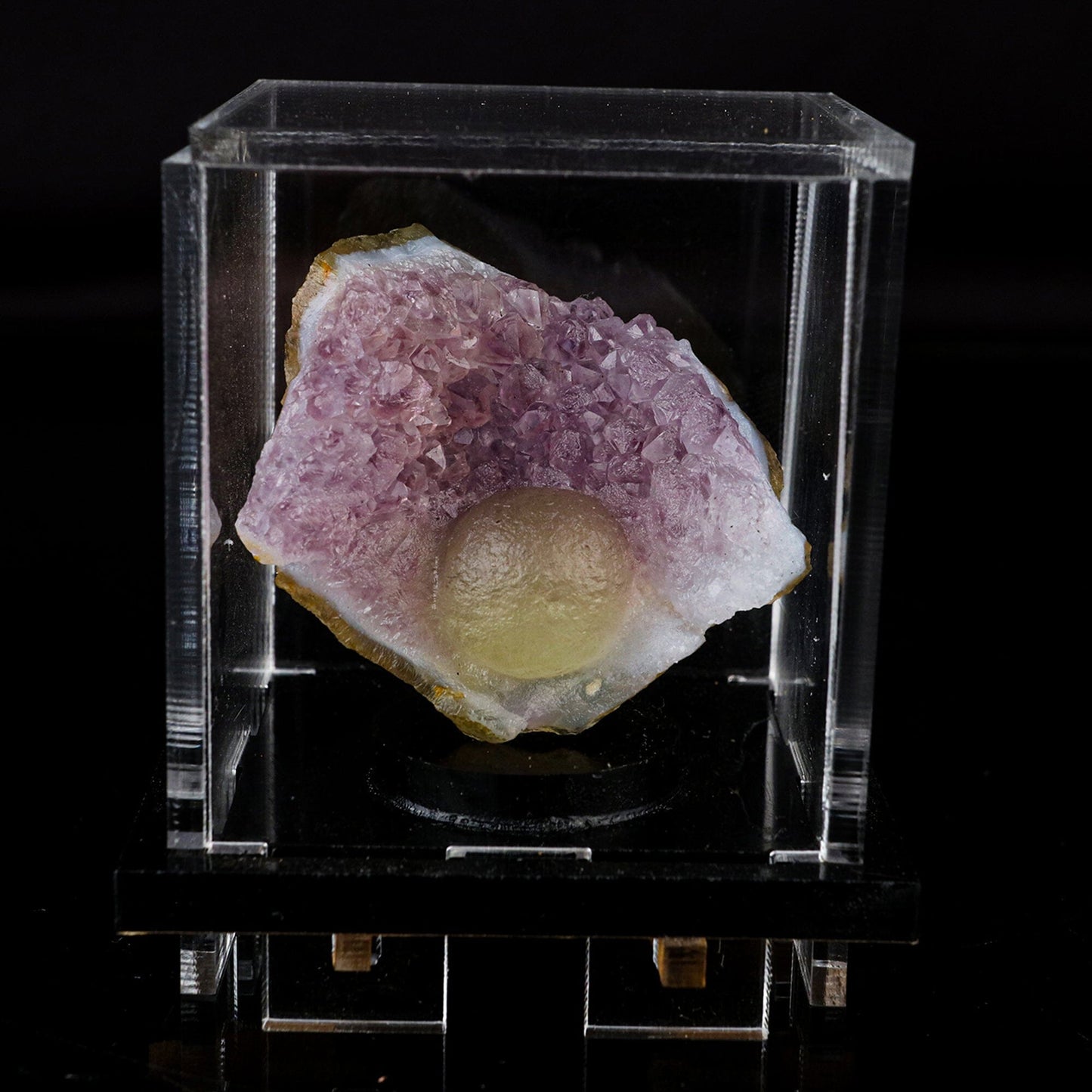 Fluorite Botridoal on Amethyst Natural Mineral Specimen # B 6714 Fluorite Superb Minerals