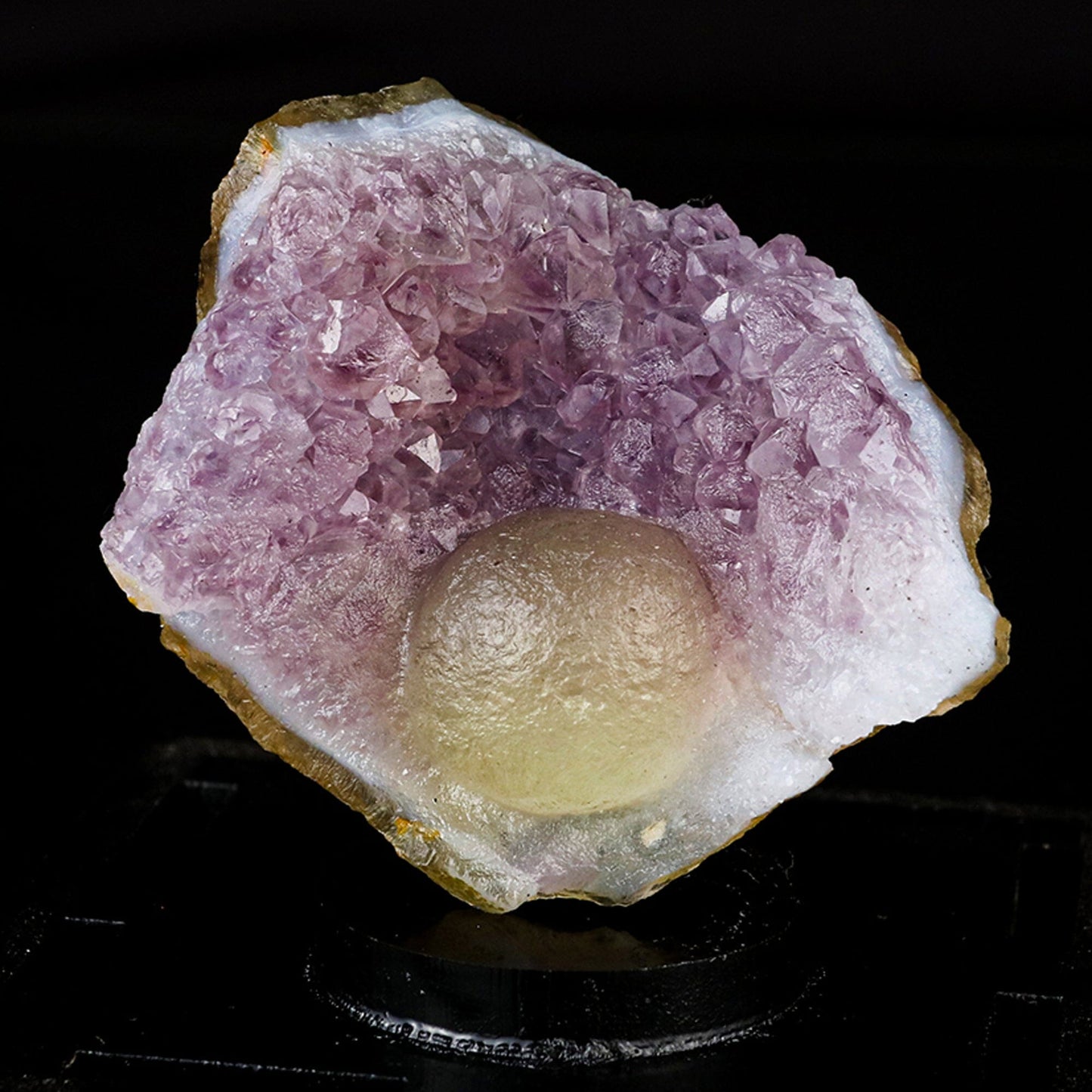 Fluorite Botridoal on Amethyst Natural Mineral Specimen # B 6714 Fluorite Superb Minerals