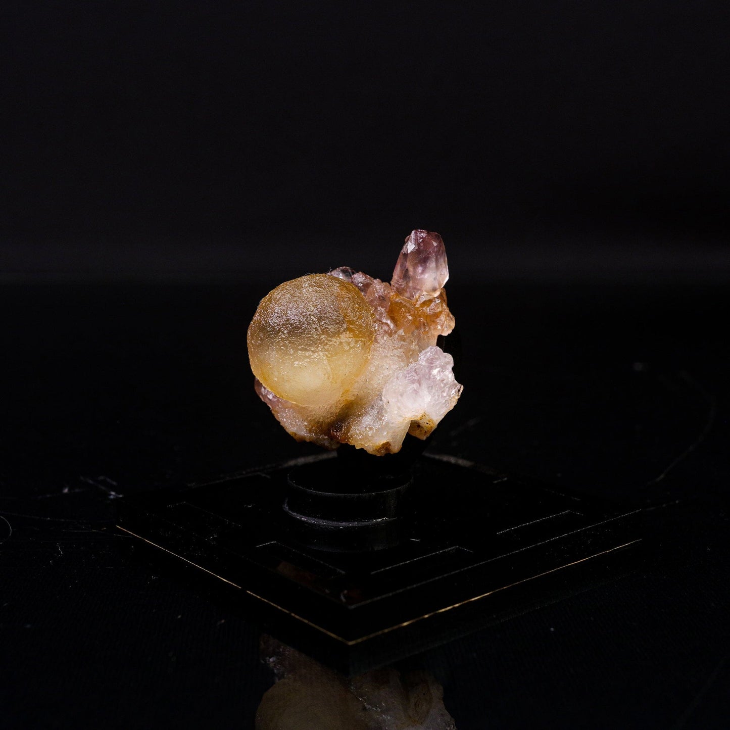 Fluorite Botridoal on Amethyst Natural Mineral Specimen # B 6719 Fluorite Superb Minerals