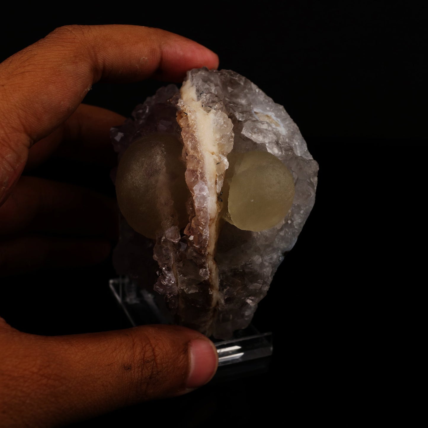 Fluorite on Amethyst Natural Mineral Specimen # B 5637 Fluorite Superb Minerals