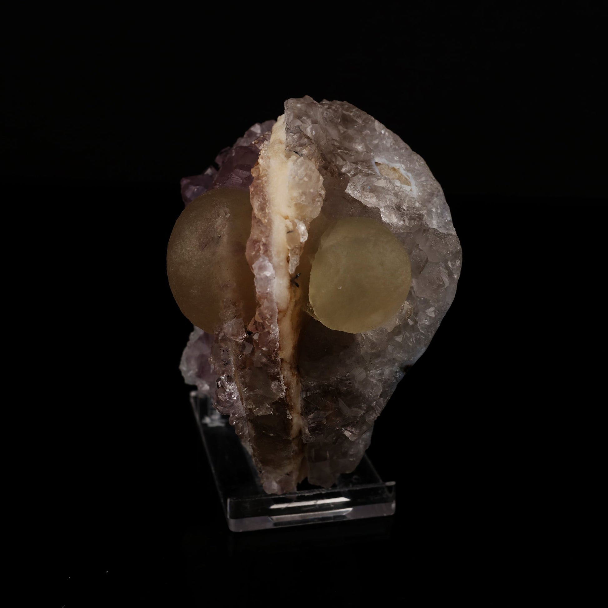 Fluorite on Amethyst Natural Mineral Specimen # B 5637 Fluorite Superb Minerals
