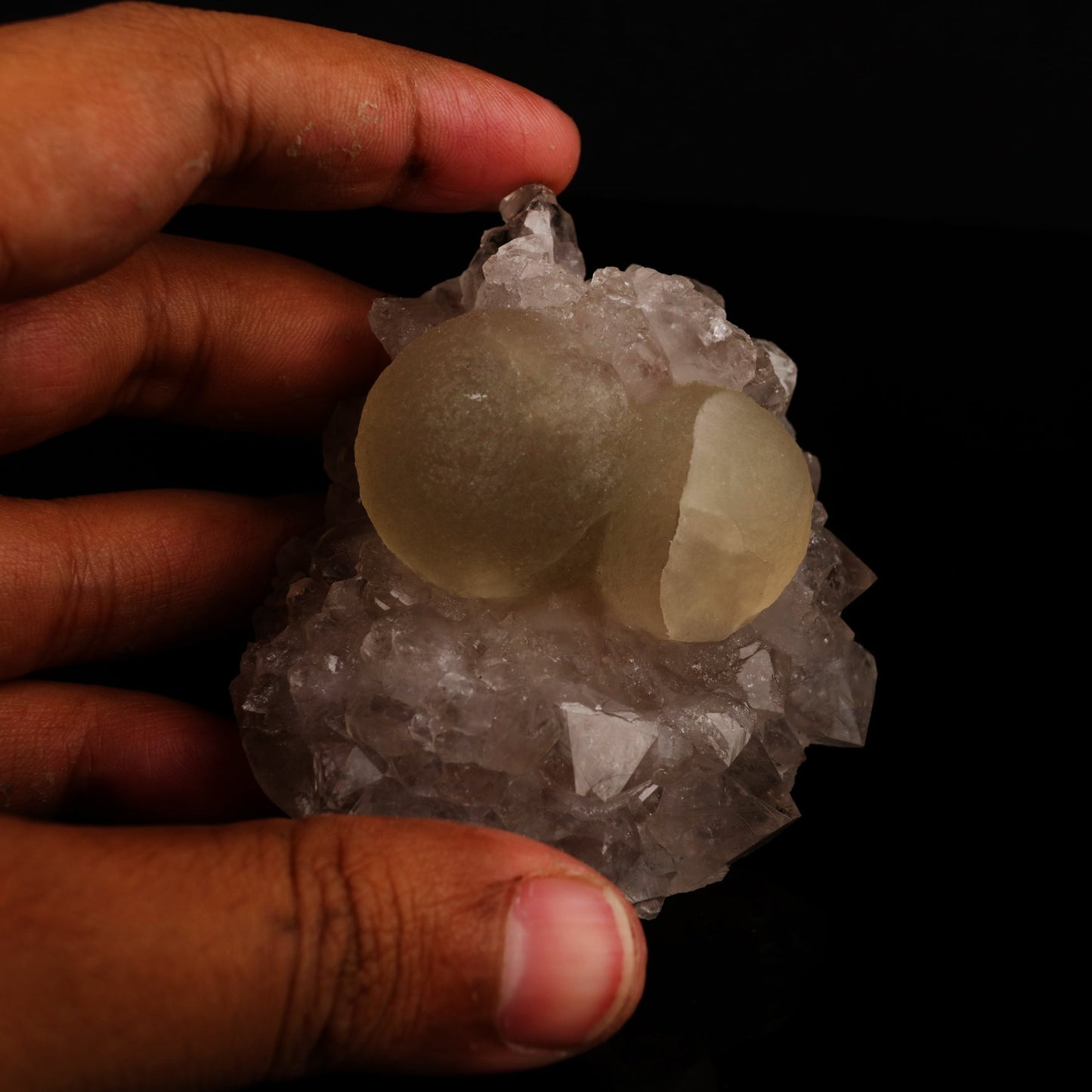 Fluorite on Amethyst Natural Mineral Specimen # B 5645 Fluorite Superb Minerals