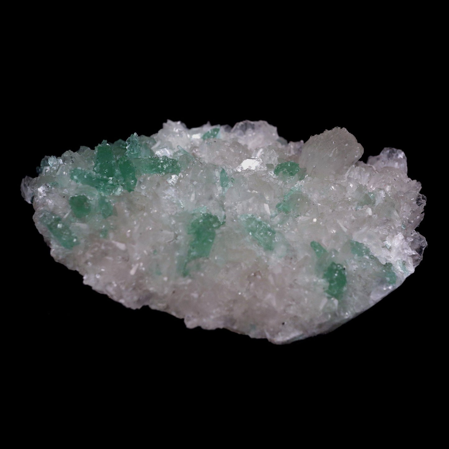 Green Apophyllite Crystals with Stilbite Big Cluster Natural Mineral S… https://www.superbminerals.us/products/green-apophyllite-crystals-with-stilbite-big-cluster-natural-mineral-specimen-b-4785 Features: Large basalt matrices coated in strikingly beautiful two-toned gemmy tetragonal apophyllite crystals have beautiful starbursts, sprays, and clusters of gemmy, creamy stilbite blades strewn throughout them. The rich mint-green bodies of the apophyllite crystals are terminated by colourless