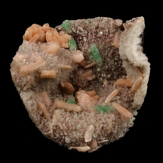 Green Apophyllite Cube with Stilbite and Chalcedony Natural Mineral Specimen # B 5322 Apophyllite Superb Minerals 