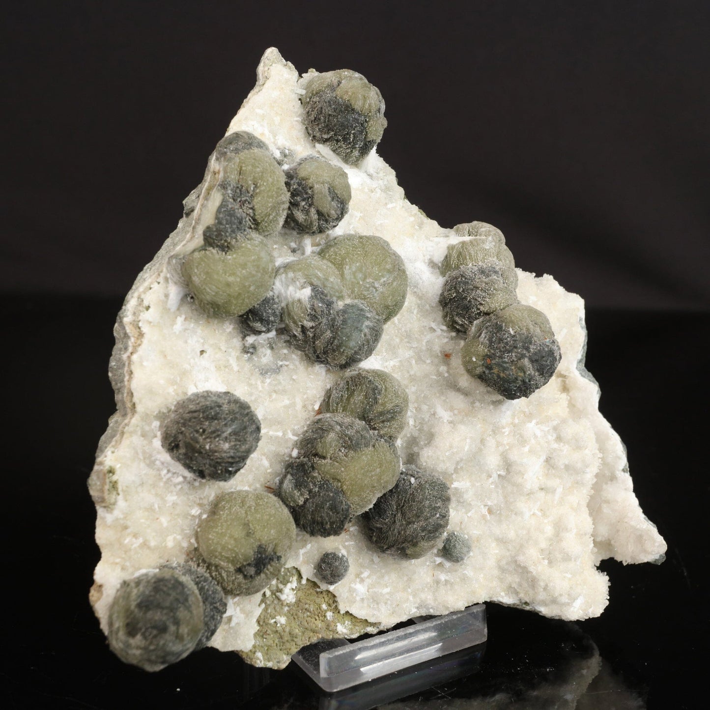 Gyrolite Balls on Chalcedony Natural Mineral Specimen # B 6624 Gyrolite Superb Minerals 