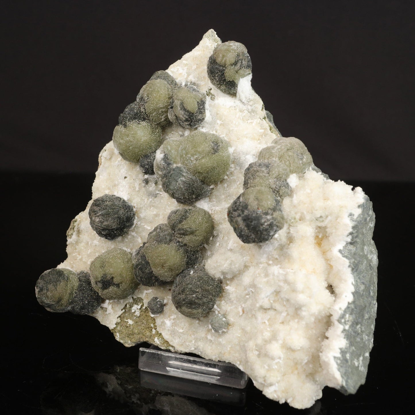 Gyrolite Balls on Chalcedony Natural Mineral Specimen # B 6624 Gyrolite Superb Minerals 