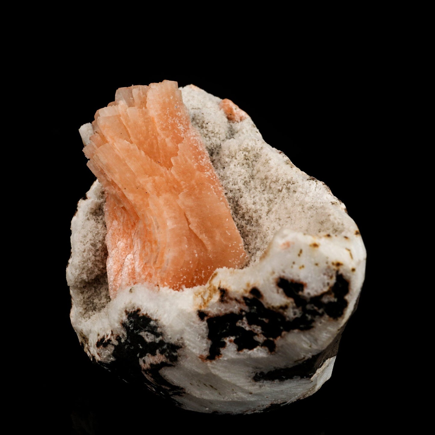 Heulandite Bow on Chalcedony Free Standing Natural Mineral Specimen # B 6493 Heulandite Superb Minerals