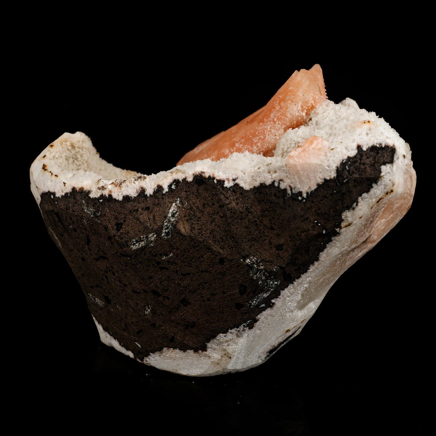 Heulandite Bow on Chalcedony Free Standing Natural Mineral Specimen # B 6493 Heulandite Superb Minerals