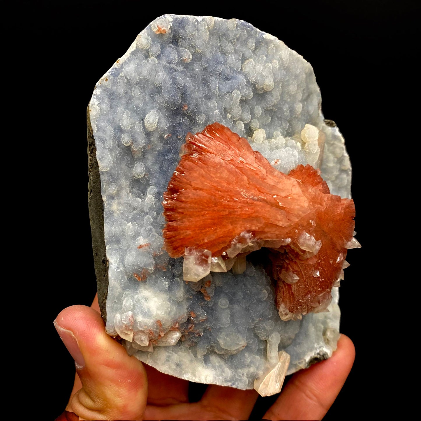 Heulandite Bow on Chalcedony Matrix Natural Mineral Specimen # DK185 Heulandite Superb Minerals