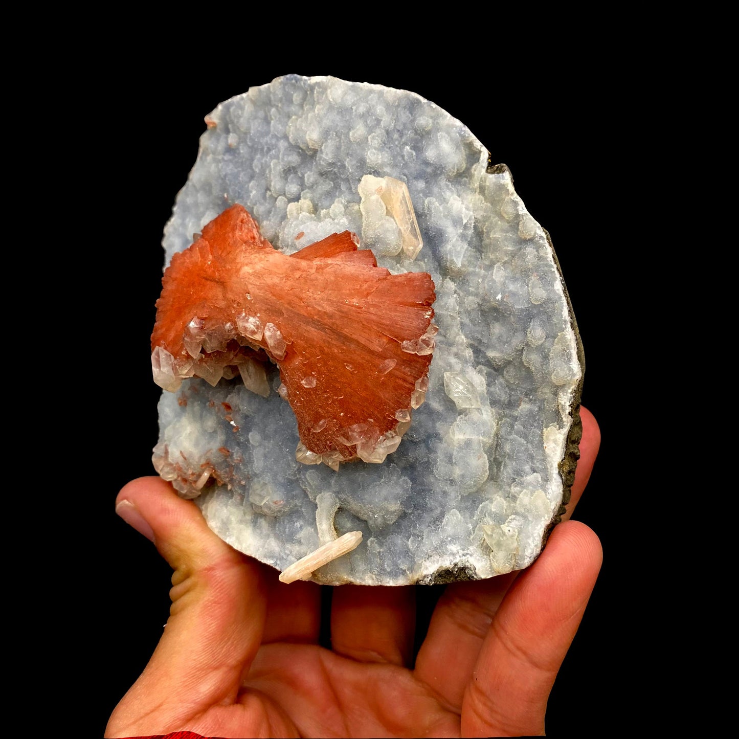 Heulandite Bow on Chalcedony Matrix Natural Mineral Specimen # DK185 Heulandite Superb Minerals