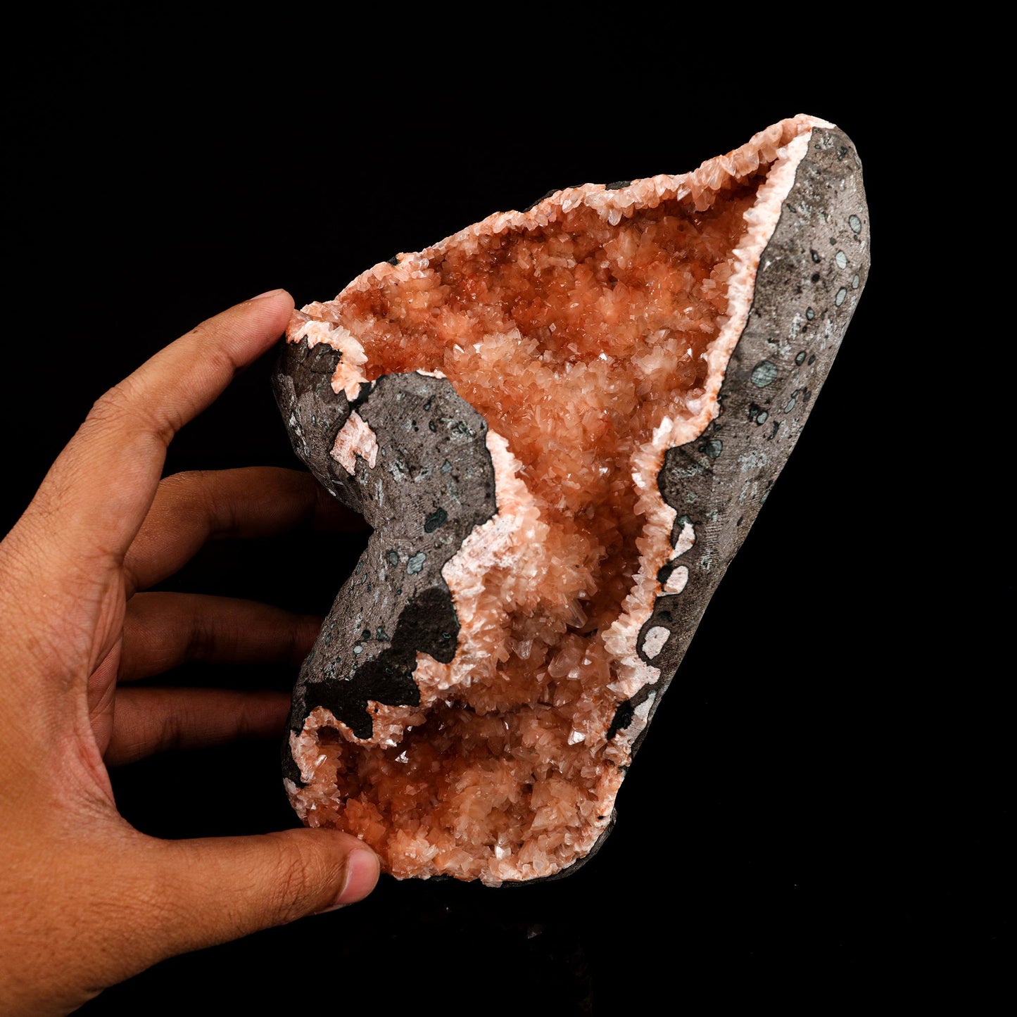 Heulandite Geode Free Standing Natural Mineral Specimen # B 6358 Heulandite Superb Minerals