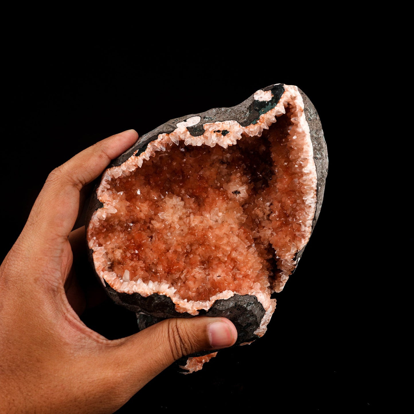 Heulandite Geode Free Standing Natural Mineral Specimen # B 6358 Heulandite Superb Minerals
