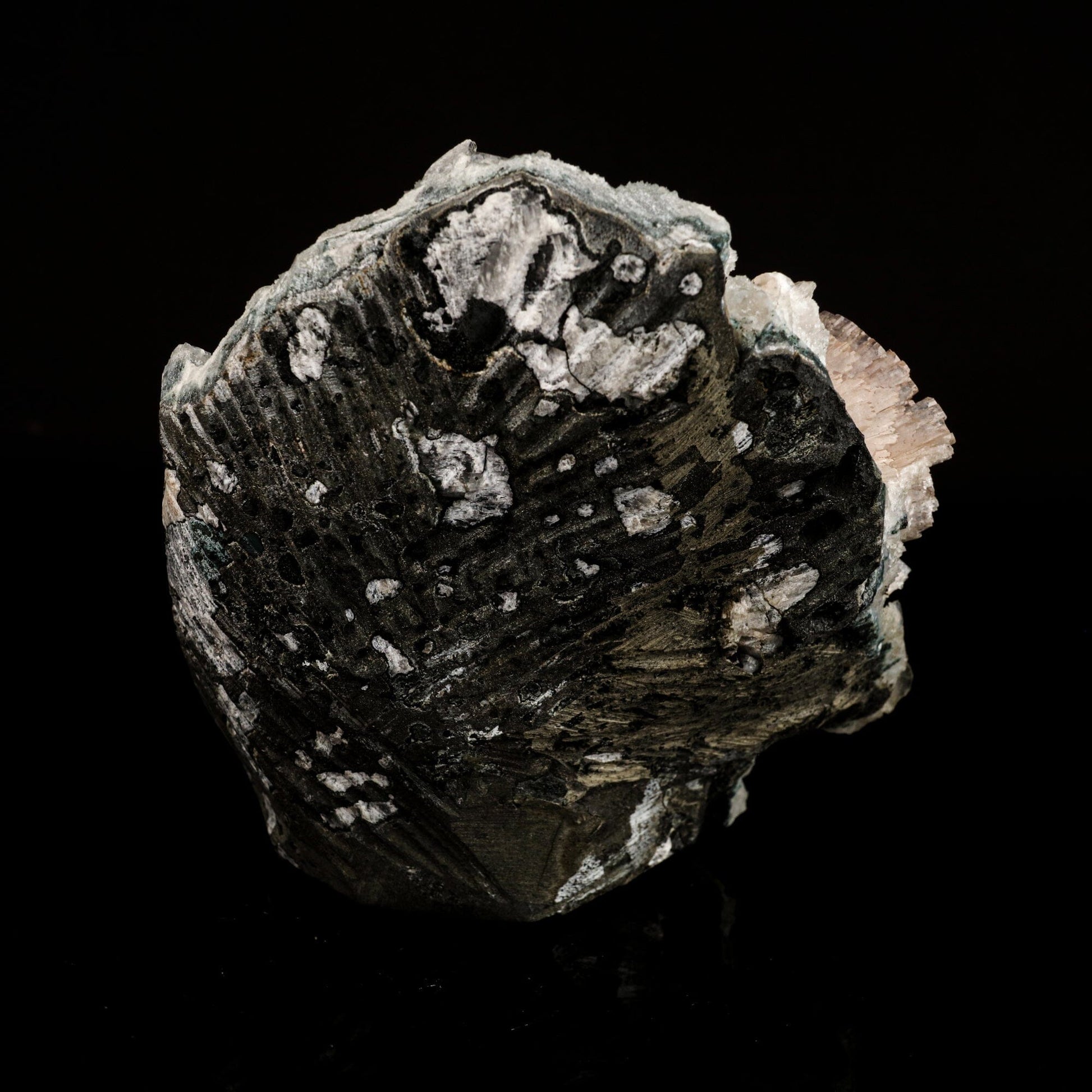 Heulandite Petals in Chalcedony geode Free Standing Natural Mineral Specimen # B 6611 Heulandite Superb Minerals