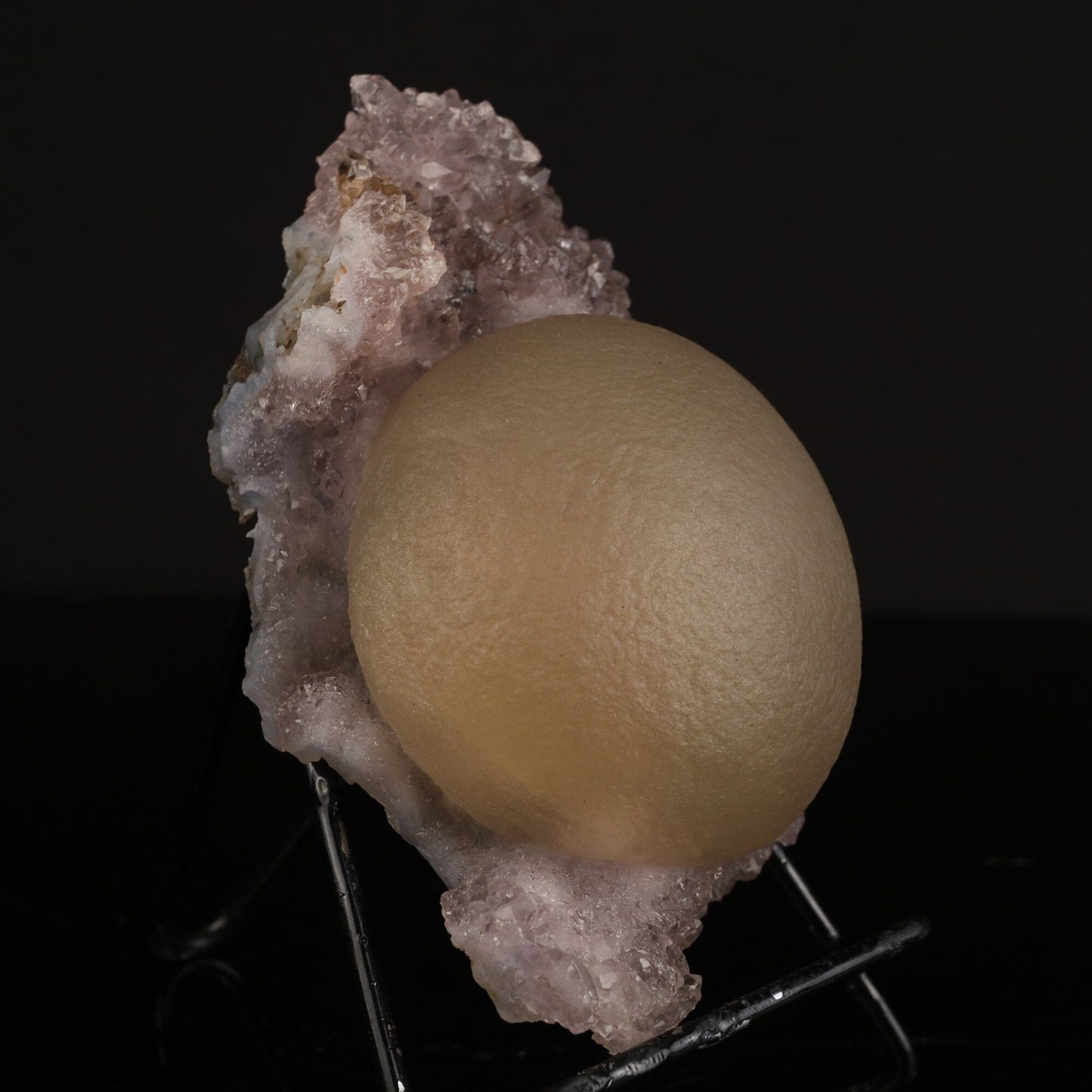Huge Fluorite Ball on Amethyst Very Rare Natural Mineral Specimen # B 6626 Fluorite Superb Minerals