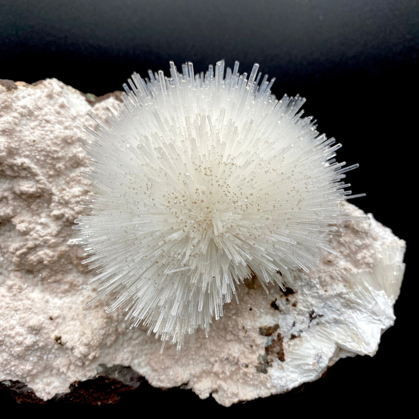 Mesolite white ball on Mordenite Natural Mineral Specimen # DK190 Mesolite Superb Minerals