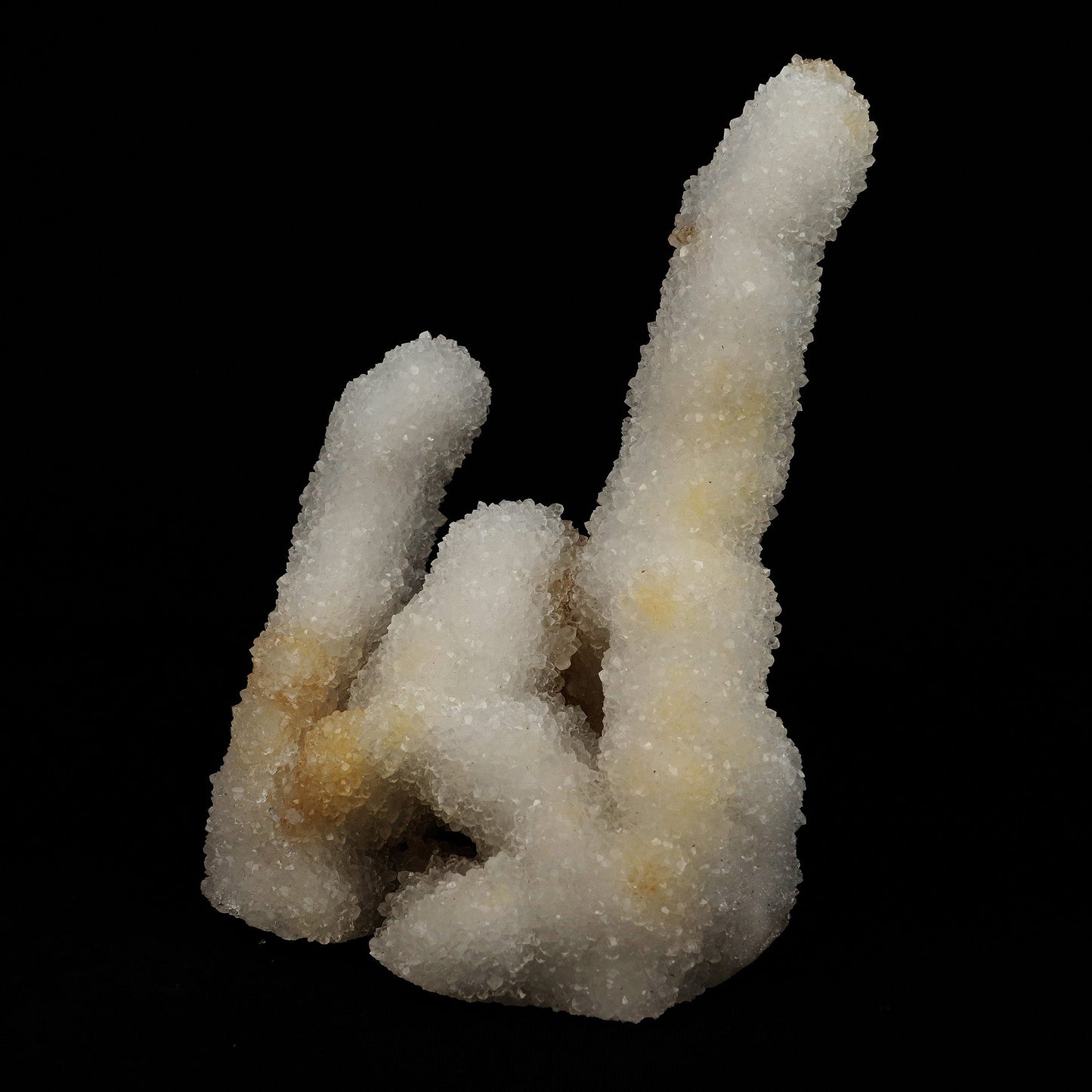 MM Quartz Stalacite Coral Formation Natural Mineral Specimen # B 5203 https://www.superbminerals.us/products/mm-quartz-stalacite-coral-formation-natural-mineral-specimen-b-5203 Features: Scolecite forms in clusters of sharp, prismatic, “needle-like” points, which often radiate outward from a source, or, alternatively, criss-cross with each other to form sculptures that are truly a natural art form. Scolecite is mainly found in India, although there are also deposits of white scolecite