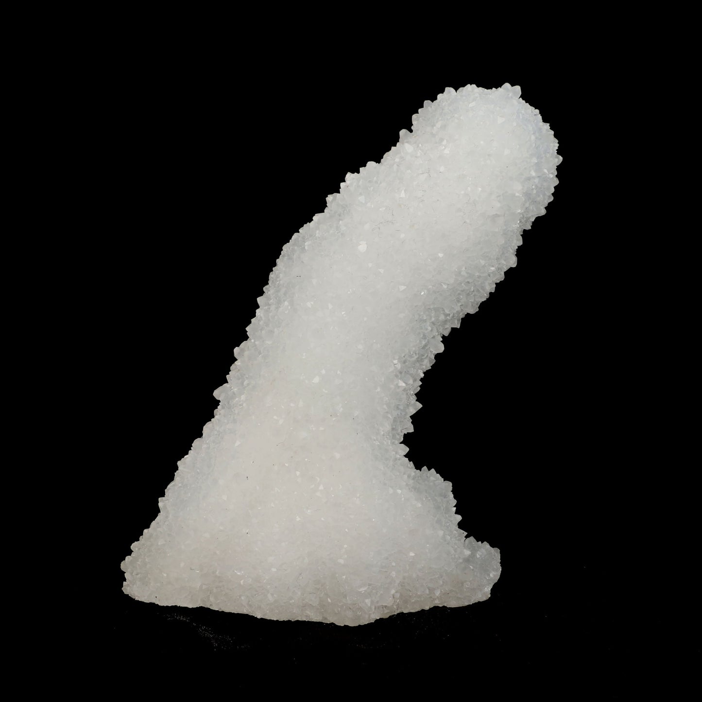 MM Quartz Stalactite Natural Mineral Specimen # B 4938 https://www.superbminerals.us/products/mm-quartz-stalactite-natural-mineral-specimen-b-4938 Features: A very aesthetic specimen of transparent clear Quartz crystals completely covering all sides of a high stalactites as well as two smaller adjoining stalactites, making for great symmetry. A beautiful showy piece in excellent condition. Primary Mineral(s): MM QuartzSecondary