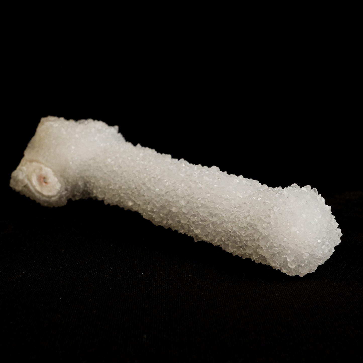 MM Quartz Stalactite Natural Mineral Specimen # B 5029 https://www.superbminerals.us/products/mm-quartz-stalactite-natural-mineral-specimen-b-5029 Features: Natural manufactured MM Quartz Stalactite from Nashik, India.This sculpture is self-standing and will look amazing in any collection, exhibition, or alter. Primary Mineral(s): MM QuartzSecondary Mineral(s): N/AMatrix: N/A 7 Inch x 2 InchWeight : 295 GmsLocality: Nashik, Maharashtra,
