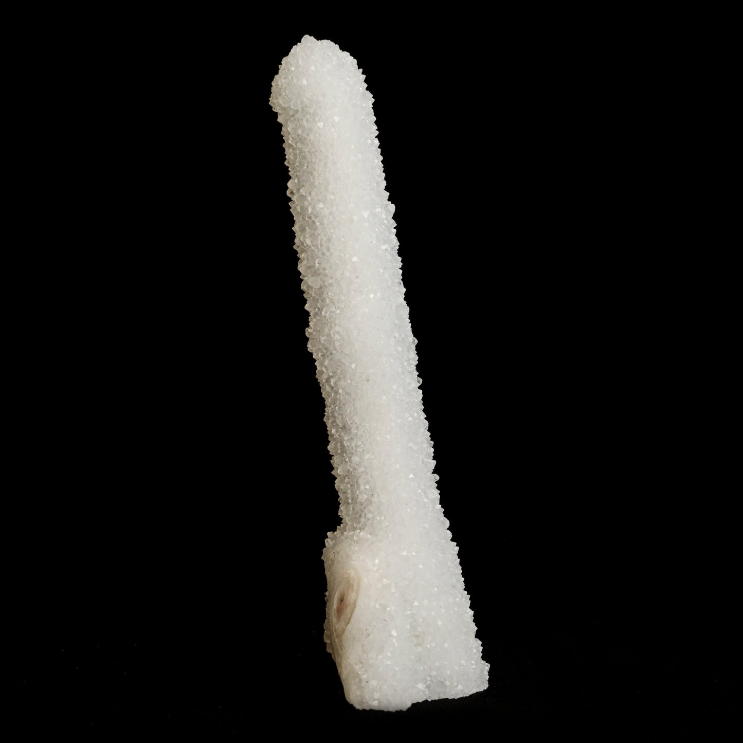 MM Quartz Stalactite Natural Mineral Specimen # B 5029 https://www.superbminerals.us/products/mm-quartz-stalactite-natural-mineral-specimen-b-5029 Features: Natural manufactured MM Quartz Stalactite from Nashik, India.This sculpture is self-standing and will look amazing in any collection, exhibition, or alter. Primary Mineral(s): MM QuartzSecondary Mineral(s): N/AMatrix: N/A 7 Inch x 2 InchWeight : 295 GmsLocality: Nashik, Maharashtra,