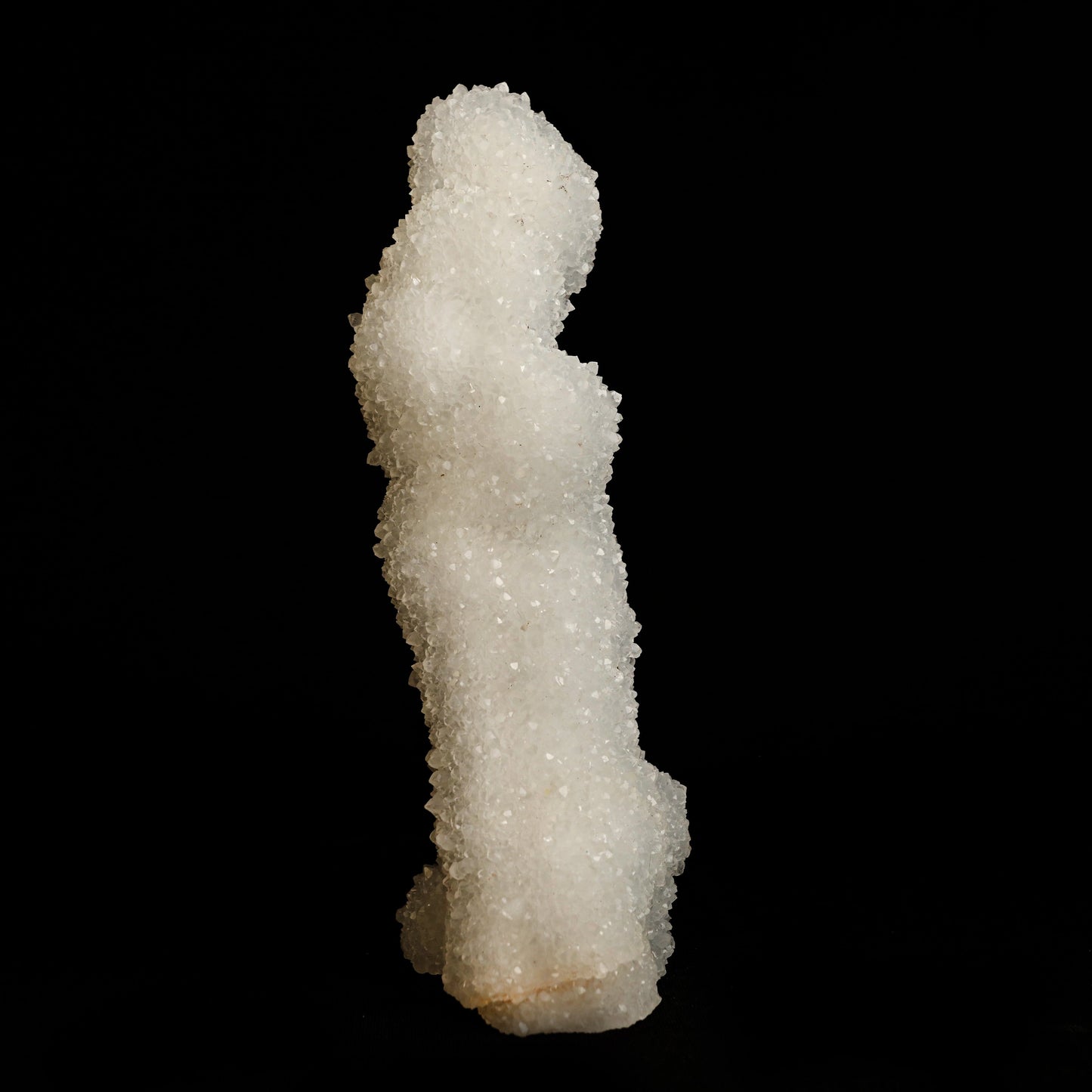 MM Quartz Stalactite Sprakling! Natural Mineral Specimen # B 5038 https://www.superbminerals.us/products/mm-quartz-stalactite-sprakling-natural-mineral-specimen-b-5038 Features: A extremely attractive specimen of pure clear Quartz crystals that completely cover all sides of a 7Inch high stalactite as well as two smaller neighbouring stalactites, resulting in excellent symmetry.A stunning showpiece in superb condition. Primary Mineral(s): MM Quartz