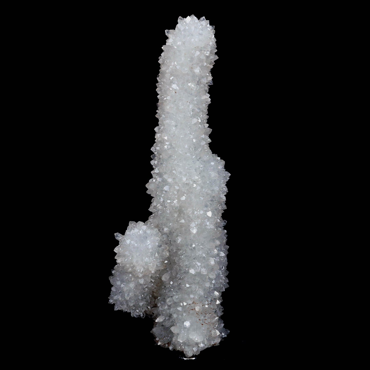 MM Quartz Stalactite with Sprakling Crystals Natural Mineral Specimen …  https://www.superbminerals.us/products/mm-quartz-stalactite-with-sprakling-crystals-natural-mineral-specimen-b-4469  Features:Natural produced MM Quartz Stalactite from Aurangabad, India.This sculpture is self-standing and will look wonderful in any collection, display, or alter. Primary Mineral(s): MM quartSecondary Mineral(s): N/AMatrix: N/A21 cm x 8 cmWeight : 665 Gms Locality: Nashik, Maharashtra, IndiaYear of Discovery: 2020