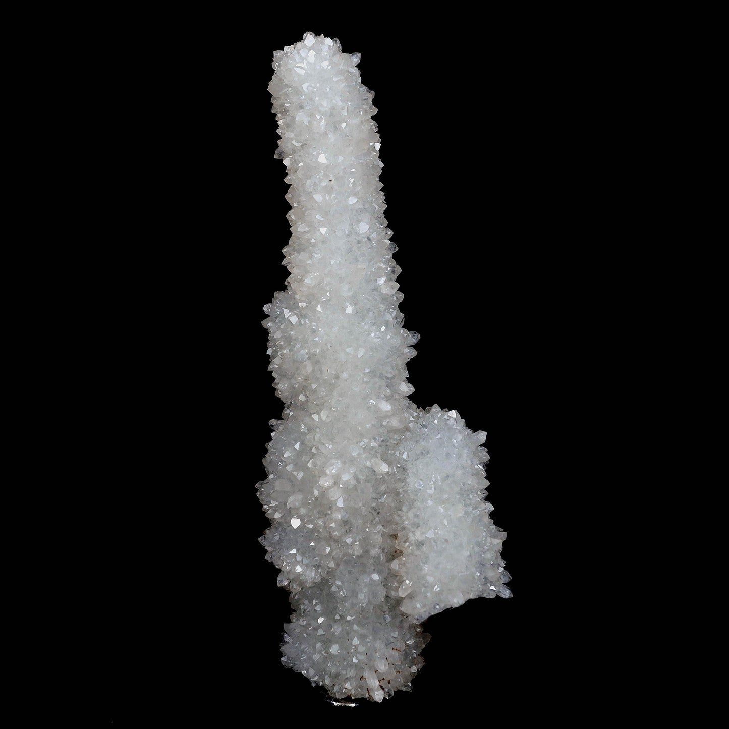 MM Quartz Stalactite with Sprakling Crystals Natural Mineral Specimen …  https://www.superbminerals.us/products/mm-quartz-stalactite-with-sprakling-crystals-natural-mineral-specimen-b-4469  Features:Natural produced MM Quartz Stalactite from Aurangabad, India.This sculpture is self-standing and will look wonderful in any collection, display, or alter. Primary Mineral(s): MM quartSecondary Mineral(s): N/AMatrix: N/A21 cm x 8 cmWeight : 665 Gms Locality: Nashik, Maharashtra, IndiaYear of Discovery: 2020