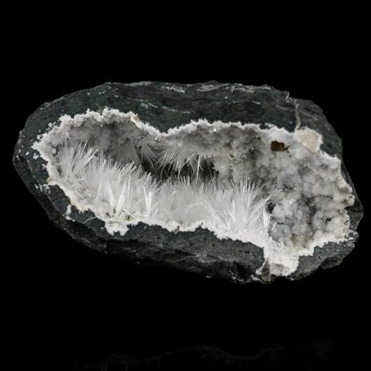 Natrolite Sprays Inside Chalcedony Geode Natural Mineral Specimen # B 5679 Natrolite Superb Minerals