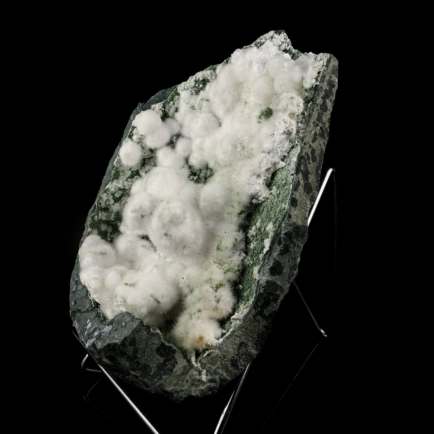 Okenite Big Puffballs Inside Chalcedony Geode Natural Mineral Specimen # B 6169 Okenite Superb Minerals 