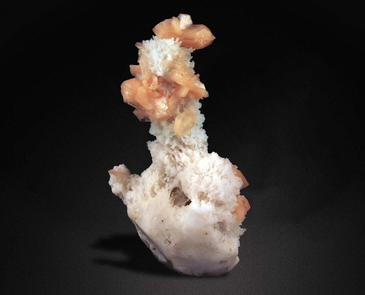 Pink Stilbite Crystals on Chalcedony #W41 Stilbite Superb Minerals