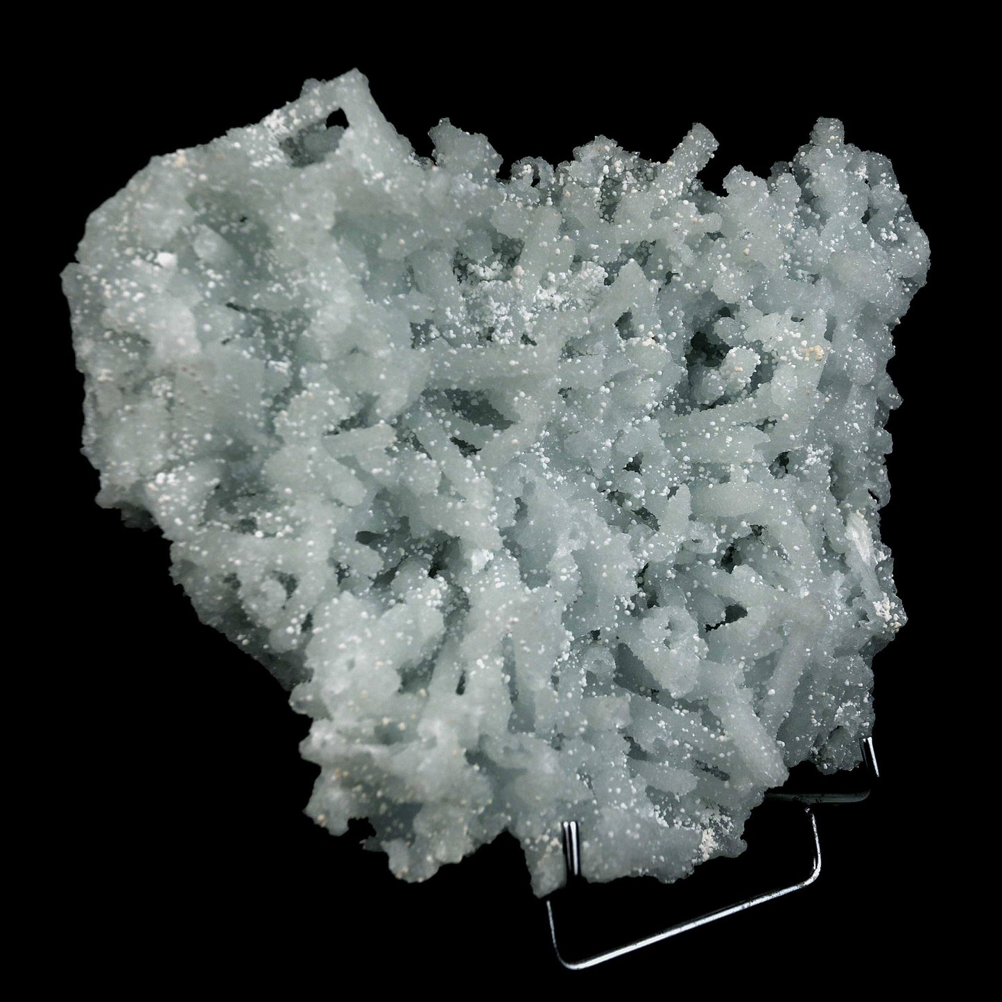 Prehnite Rare Find Natural Mineral Specimen # B 4607  https://www.superbminerals.us/products/prehnite-rare-find-natural-mineral-specimen-b-4607  Features:Precious jackstraw cluster of elongated laumontite crystals that pseudomorphed from mint-green, translucent prehnite crystals. Malad Quarry in Mumbai is well-known for its classic and exceptional vintage material.The quarry's closure.