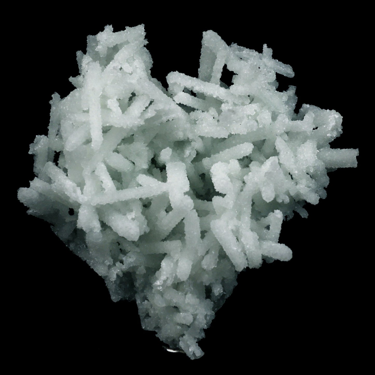 Prehnite Rare Find Natural Mineral Specimen # B 4754 https://www.superbminerals.us/products/prehnite-rare-find-natural-mineral-specimen-b-4754 Features: A coveted jackstraw cluster of elongated laumontite crystals that pseudomorphed from mint-green, translucent prehnite crystals has been discovered in the United Kingdom.The Malad Quarry, located near Mumbai, is a well-known source of classic and excellent vintage material for restoration projects.