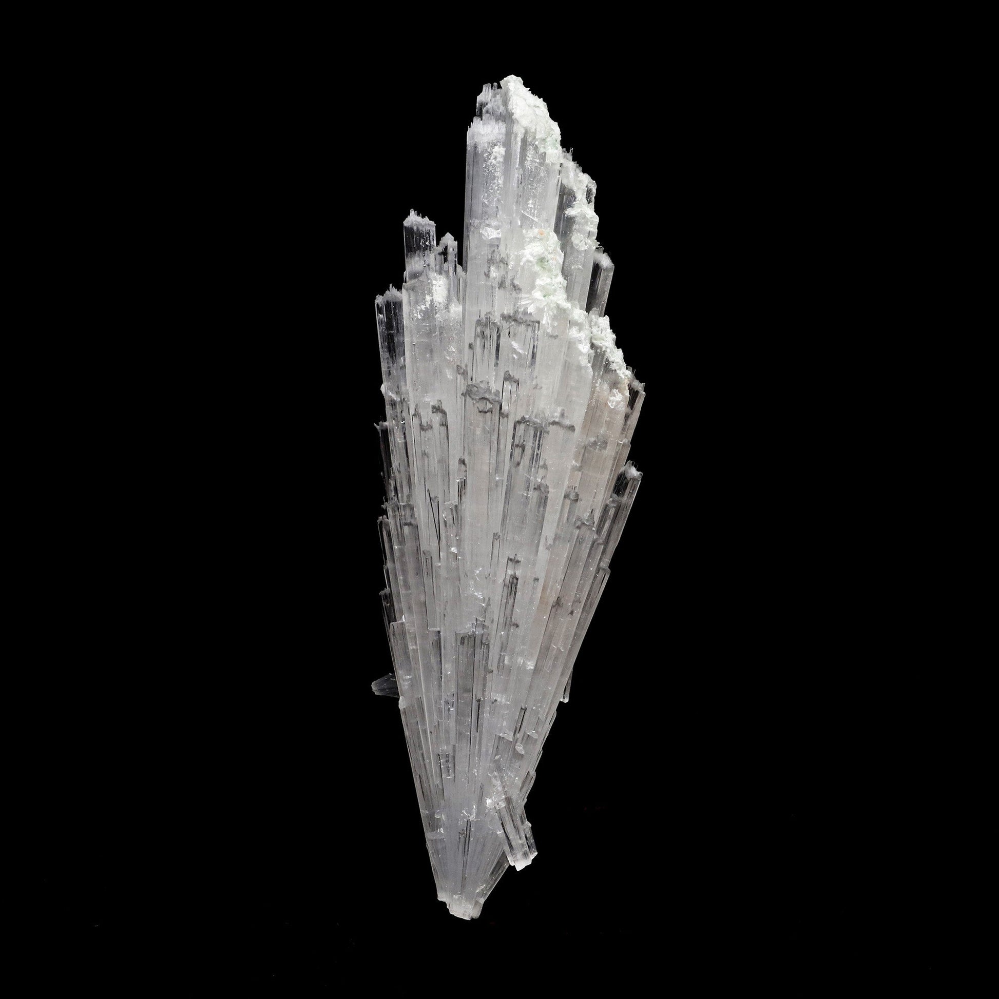 Scolecite Accular Spray Natural Mineral Specimen # B 5279  https://www.superbminerals.us/products/scolecite-accular-spray-natural-mineral-specimen-b-5279  Features: This specimen features a large, radial formation of colorless, transparent, lustrous acicular Scolecite crystals on peach-colored Stilbite. Primary Mineral(s): Scolecite Secondary Mineral(s): N/AMatrix: N/A 6 Inch x 2.5 InchWeight : 145 GmsLocality: Aurangabad, Maharashtra, India Year of Discovery: 2021