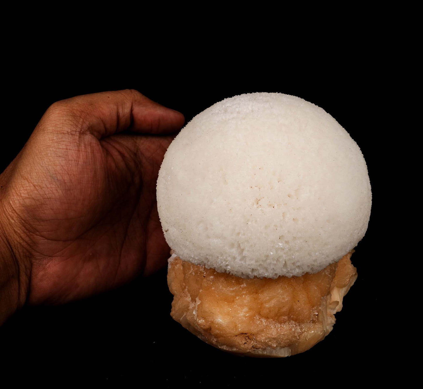 Scolecite Ball on Stilbite Natural Mineral Specimen # B 5191 Heulandite Superb Minerals