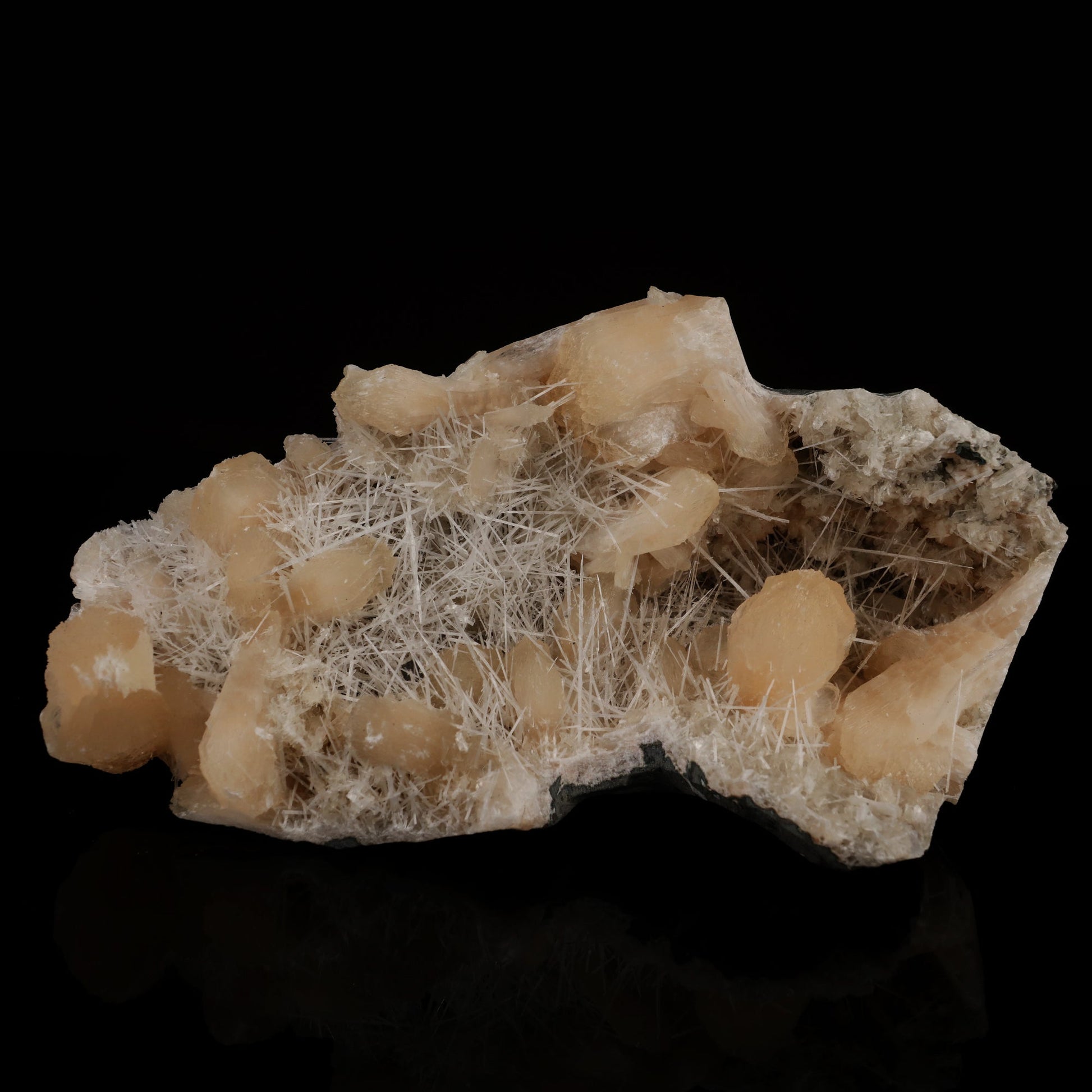 Scolecite Spray inside Stilbite geode Natural Mineral Specimen # B 5501 Scolecite Superb Minerals
