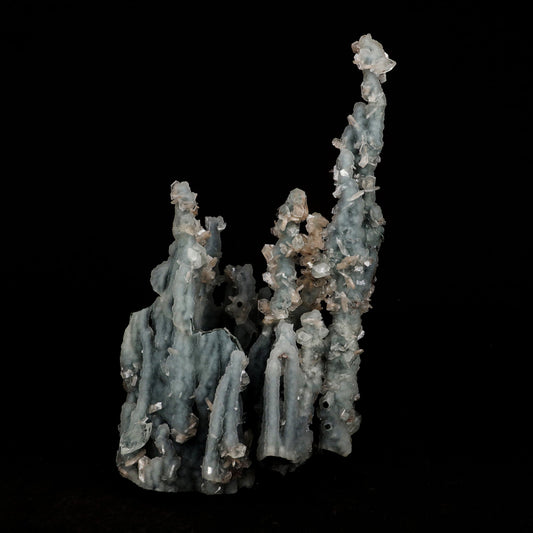 Stilbite Crystals on Chalcedony Coral Formation Natural Mineral Specim…  https://www.superbminerals.us/products/stilbite-crystals-on-chalcedony-coral-formation-natural-mineral-specimen-b-5319  Features: Unusual Stilbite from India, exhibiting a transparent, beige crystal with a pearly sheen sitting atop an off-white stalactitic Chalcedony cluster in an aesthetically pleasing display. A one-of-a-kind item in superb condition. Primary Mineral(s): Chalcedony Secondary Mineral(s): Stilbite