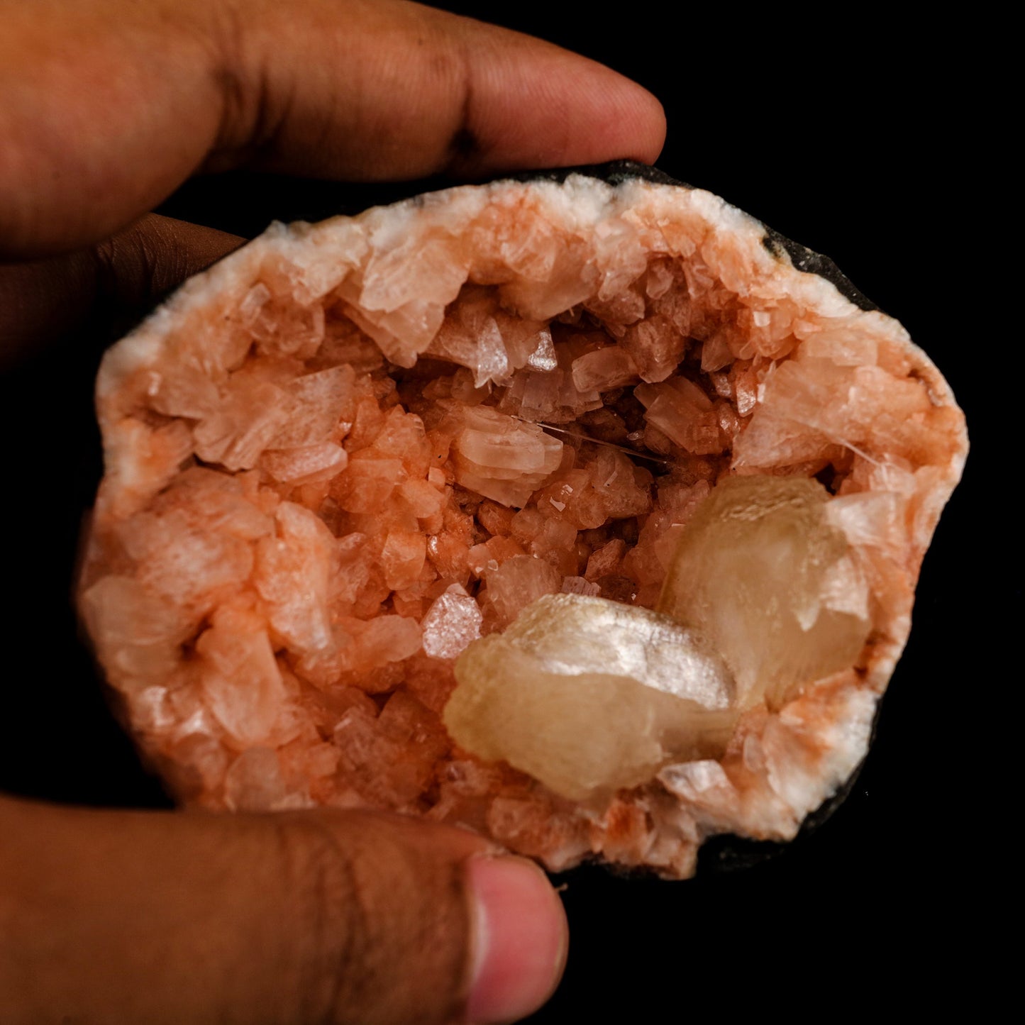 Stilbite Inside Heulandite Geode Natural Mineral Specimen # B 5853 Heulandite Superb Minerals