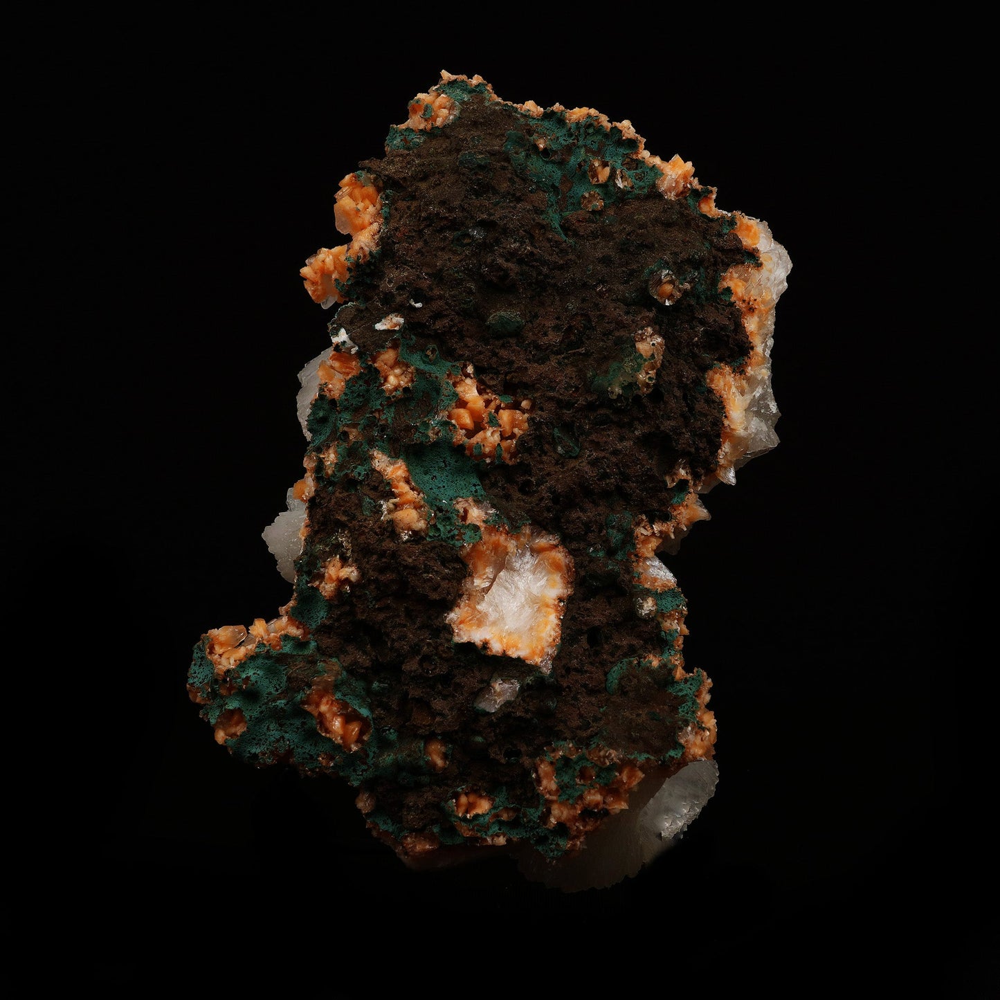 Stilbite Lusterous Cluster Natural Mineral Specimen # B 5204 https://www.superbminerals.us/products/stilbite-lusterous-cluster-natural-mineral-specimen-b-5204 Features: Featuring many excellent quality bladed groups of Stilbite in a soft white hue, resting over pearly stalactitic formations of peach colored Heulandite, this piece is a stunning example of the material. The sculpture is really flashy and three-dimensional, and I particularly like how the Stilbites