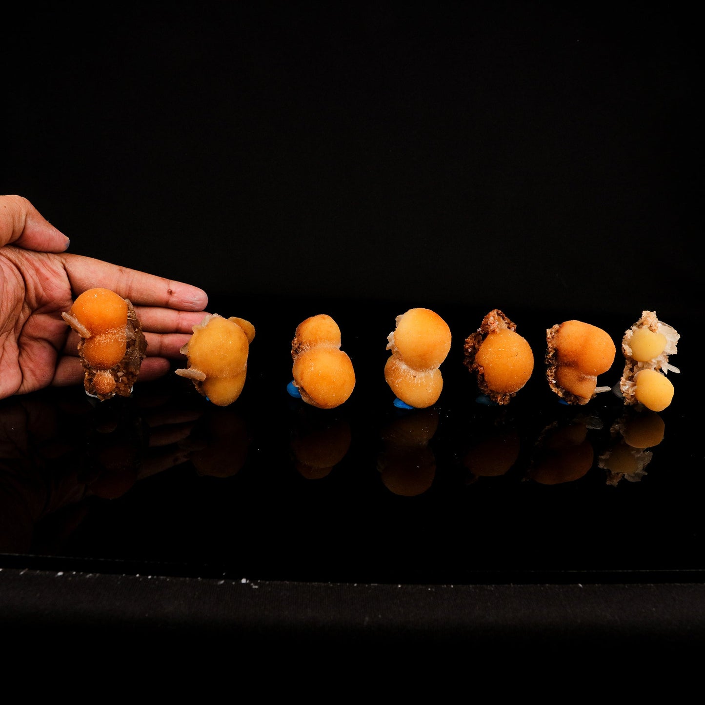 Thomsonite Yellow Color Rare Find ( set of 7) Natural Mineral Specimen # B 6349 Thomsonite Superb Minerals