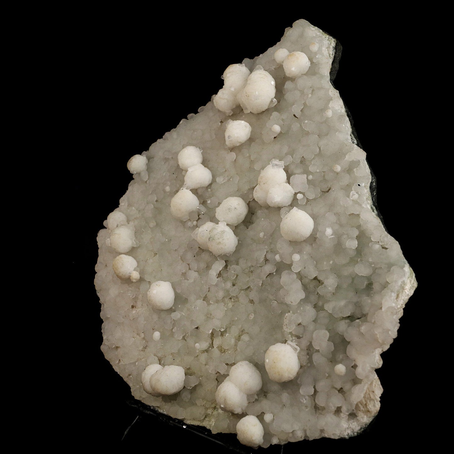 White gyrolite on light blue prenite Natural Mineral Specimen # B 6635 Gyrolite Superb Minerals