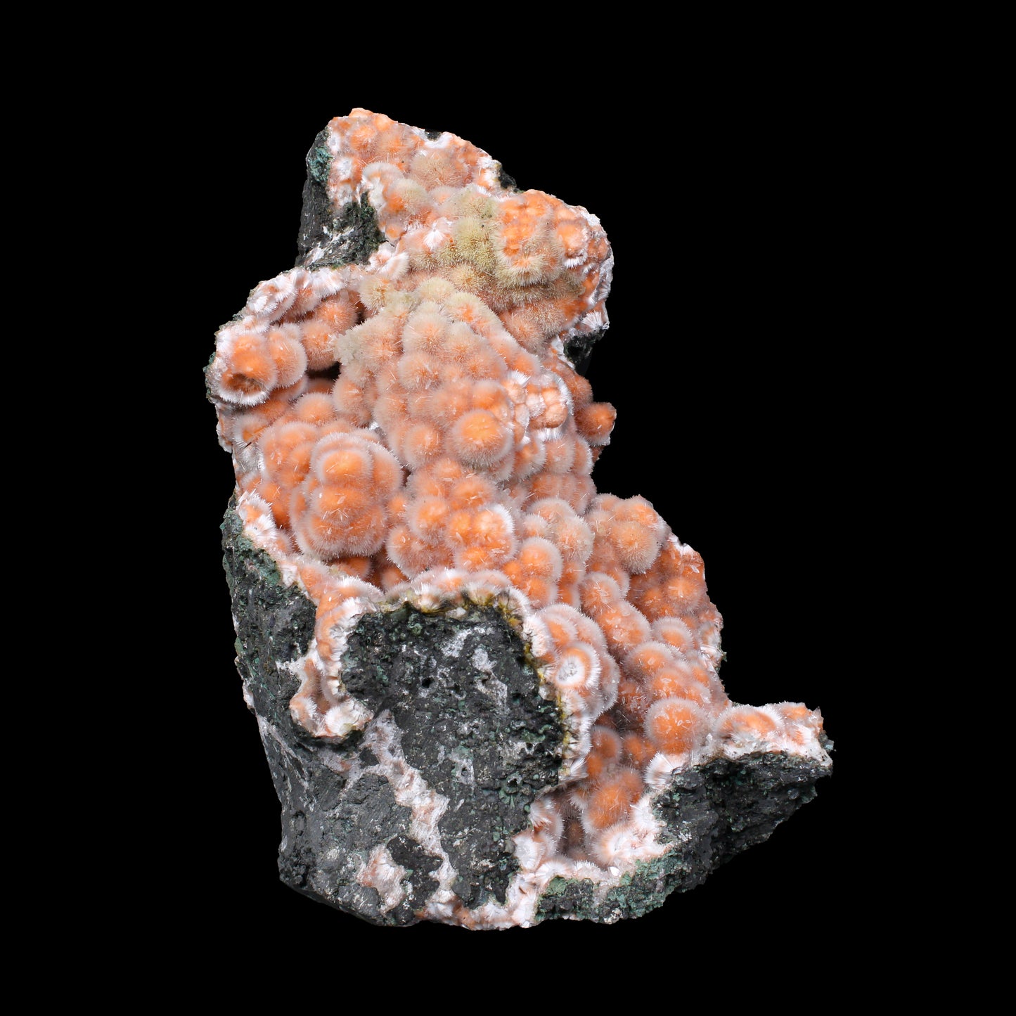 Orange Thomsonite with Mesolite on Matrix – Big Size Freestanding Collector Mineral Natural Zeolite Specimen from Madhya Pradesh, India # B 7154