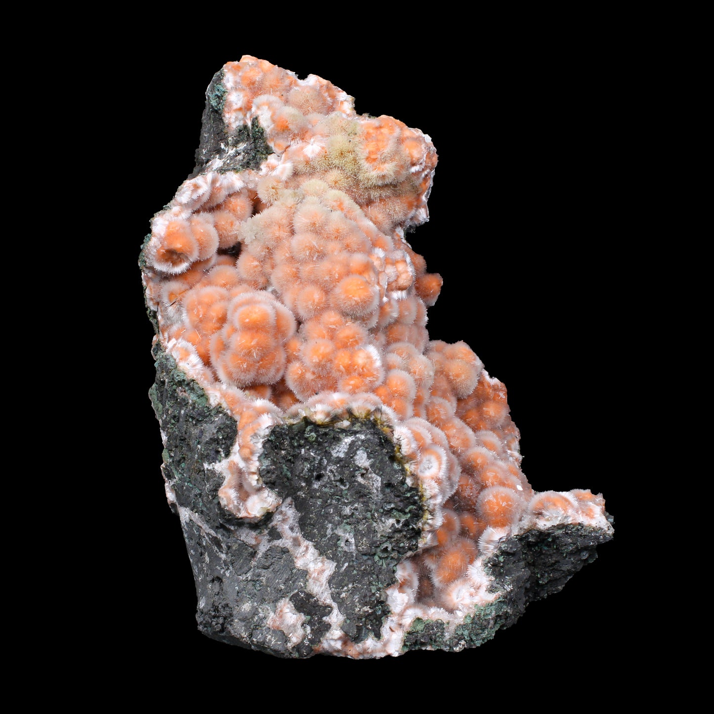 Orange Thomsonite with Mesolite on Matrix – Big Size Freestanding Collector Mineral Natural Zeolite Specimen from Madhya Pradesh, India # B 7154
