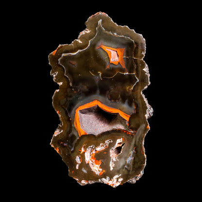 Crater Agate – Fluorescent Chalcedony Quartz Specimen from Chubut , Argentina (UV Reactive) # B 7184