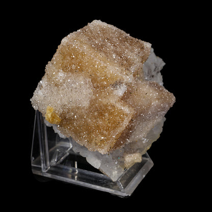 Calcite with Quartz-Coating on Iridescent Quartz (Anandalite) Matrix - Rare Jalgaon Collector Specimen # B 7210