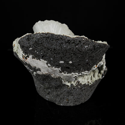 Lustrous Mint Green Apophyllite Cluster with Stilbite - Collector’s Specimen from Pune, Maharashtra # B 7223