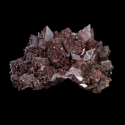 Rare Marshy Sharp Terminated Red-Brown Hematite Apophyllite Cluster – Natural Indian Zeolite Mineral Specimen # B 7231